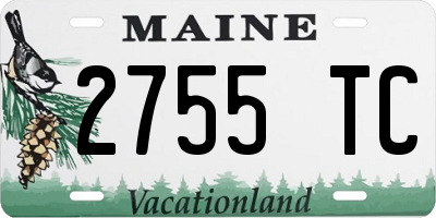 ME license plate 2755TC