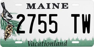 ME license plate 2755TW