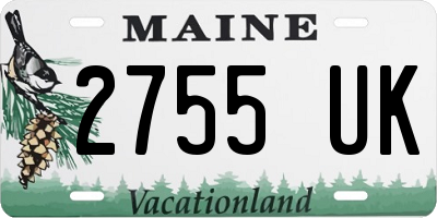ME license plate 2755UK