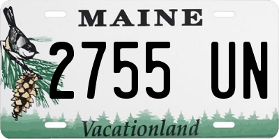 ME license plate 2755UN