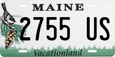ME license plate 2755US