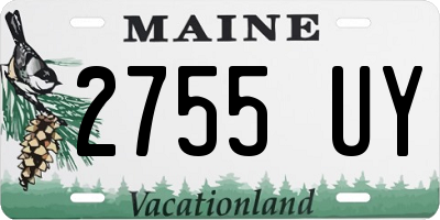 ME license plate 2755UY