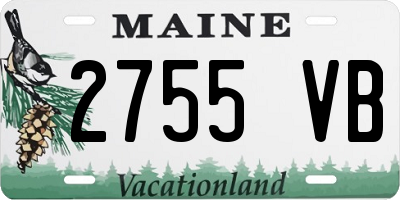 ME license plate 2755VB