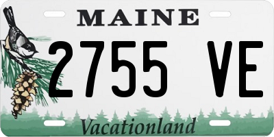 ME license plate 2755VE