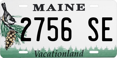 ME license plate 2756SE