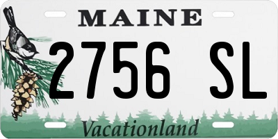 ME license plate 2756SL