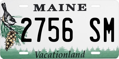 ME license plate 2756SM
