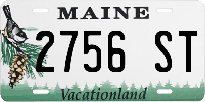 ME license plate 2756ST