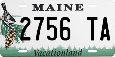 ME license plate 2756TA