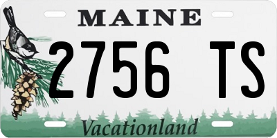 ME license plate 2756TS