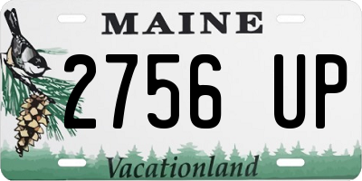 ME license plate 2756UP