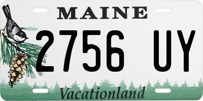 ME license plate 2756UY