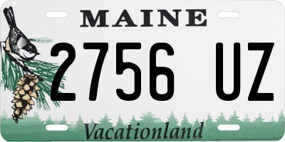 ME license plate 2756UZ