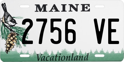 ME license plate 2756VE