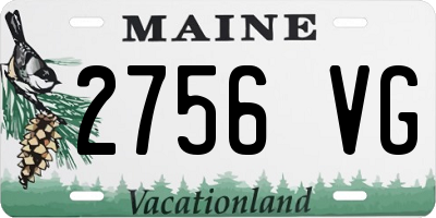 ME license plate 2756VG