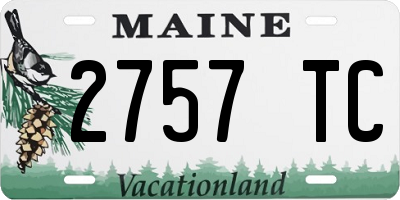 ME license plate 2757TC
