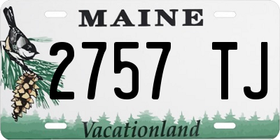ME license plate 2757TJ