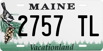 ME license plate 2757TL