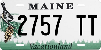 ME license plate 2757TT