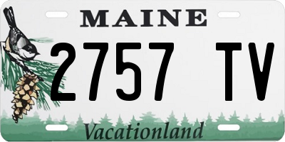 ME license plate 2757TV