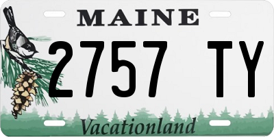 ME license plate 2757TY