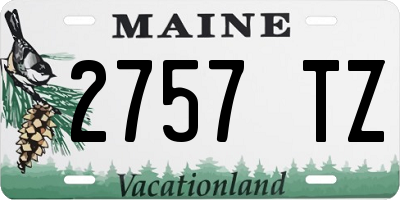 ME license plate 2757TZ