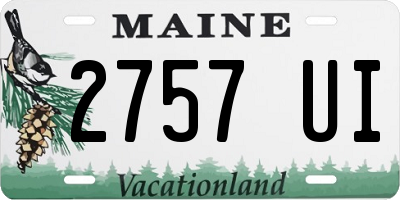 ME license plate 2757UI