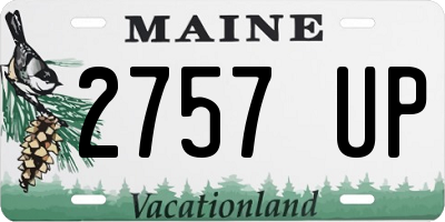 ME license plate 2757UP