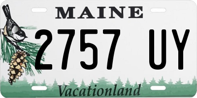 ME license plate 2757UY