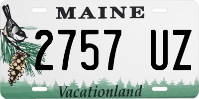 ME license plate 2757UZ