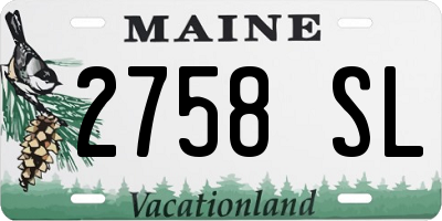 ME license plate 2758SL