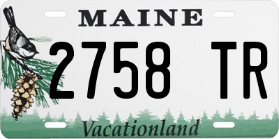 ME license plate 2758TR