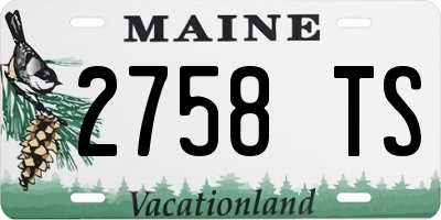 ME license plate 2758TS