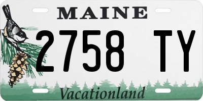 ME license plate 2758TY