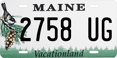ME license plate 2758UG