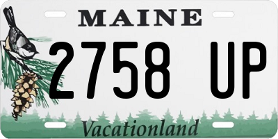 ME license plate 2758UP