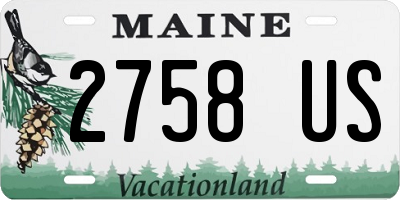 ME license plate 2758US