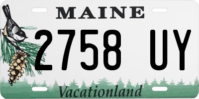 ME license plate 2758UY