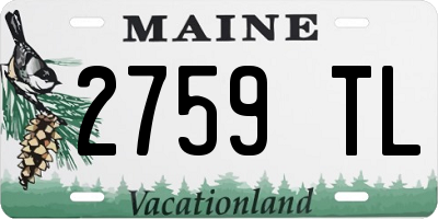 ME license plate 2759TL