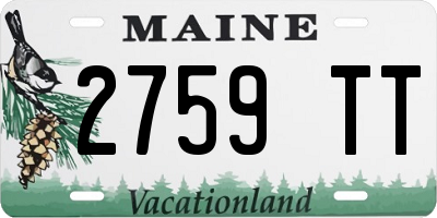 ME license plate 2759TT