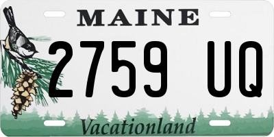 ME license plate 2759UQ