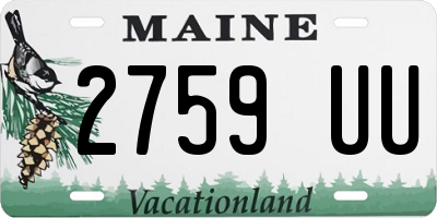 ME license plate 2759UU