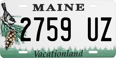 ME license plate 2759UZ