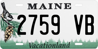ME license plate 2759VB