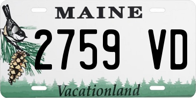 ME license plate 2759VD