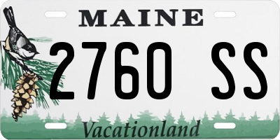 ME license plate 2760SS