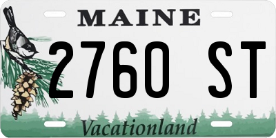 ME license plate 2760ST