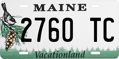 ME license plate 2760TC