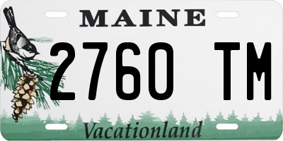 ME license plate 2760TM