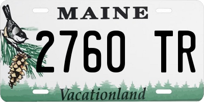 ME license plate 2760TR